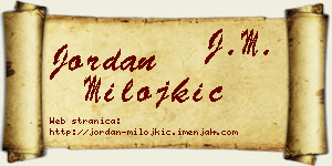 Jordan Milojkić vizit kartica